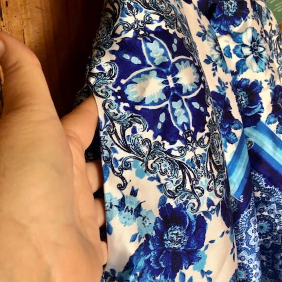 NWT Speechless Prom Formal Chinoiserie Blue White Floral Dress Sz 7 Homecoming - Picture 5 of 16